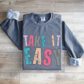 'Take It Easy' Relaxing Comfort Colors Women's Sweatshirt