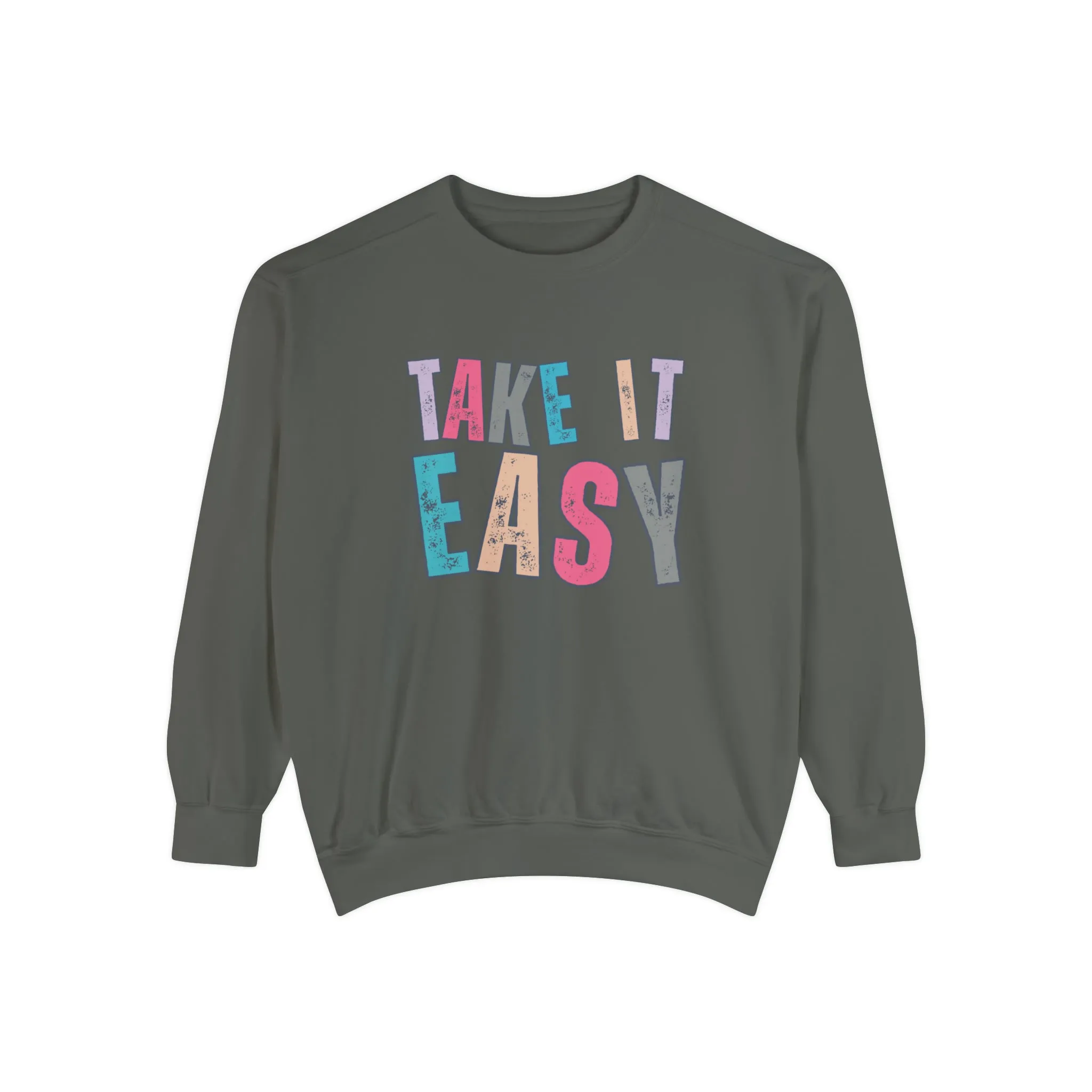 'Take It Easy' Relaxing Comfort Colors Women's Sweatshirt