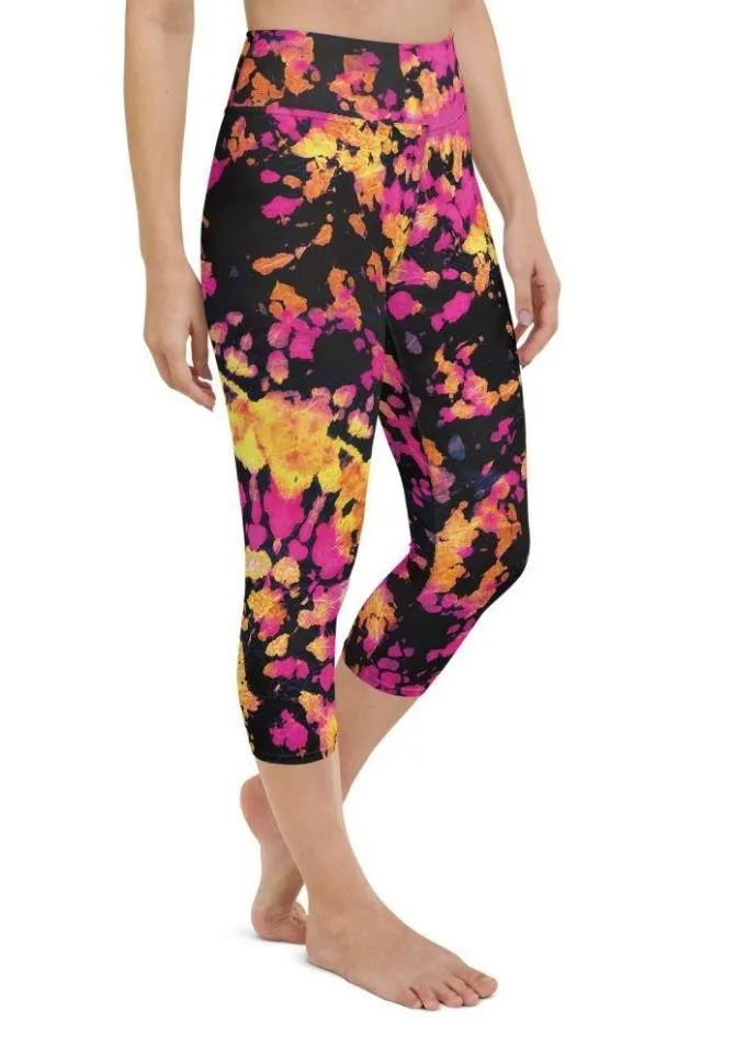 Tie Dye Multicolor Yoga Capris