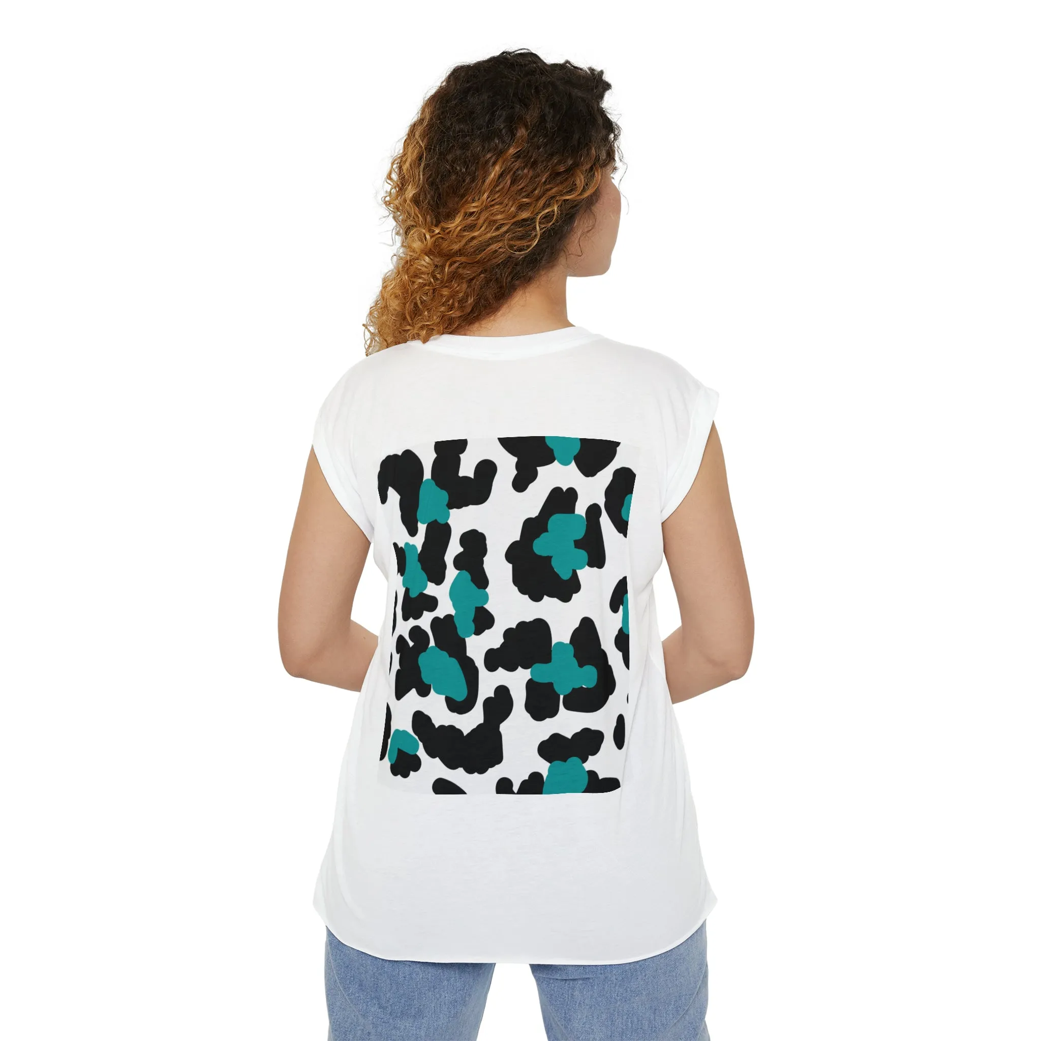 Women’s Flowy Rolled Cuffs Muscle Tee