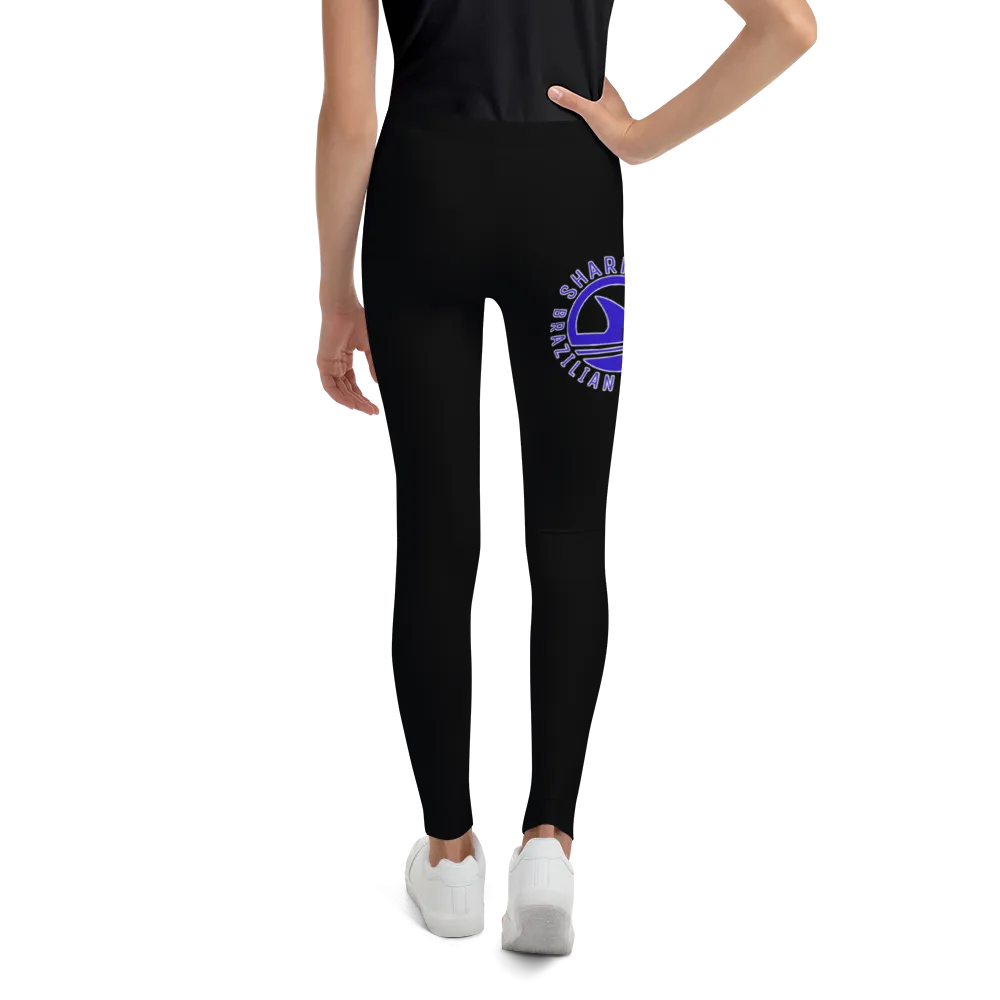 Youth Leggings - Black Shark Pit Logo