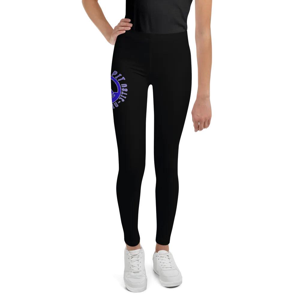 Youth Leggings - Black Shark Pit Logo