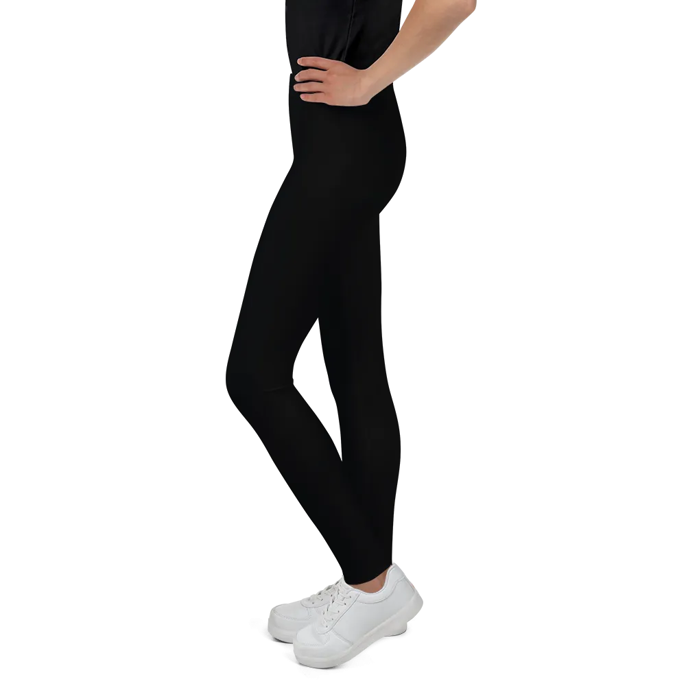 Youth Leggings - Black Shark Pit Logo